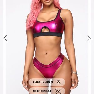 Metallic pink bikini